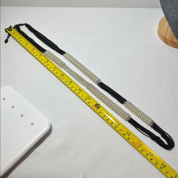 Unique Black and Silver long Necklace. Wear long or doubled. - Picture 9 of 10